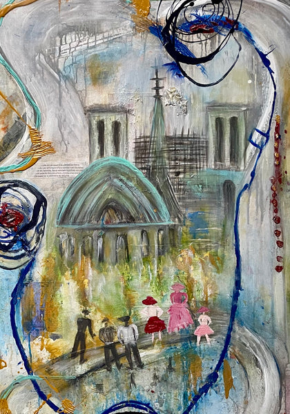 Will Notre Dame be ready? - Original Painting On Canvas 48x60