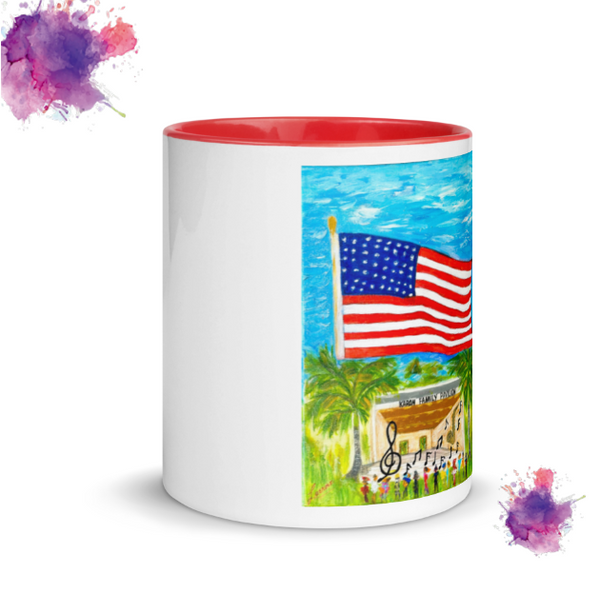Veterans Day to Longboat baseball - Mug with Color Inside