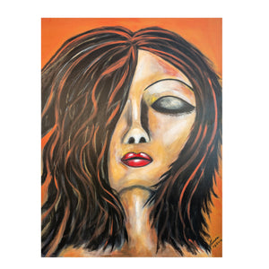 Zen Woman - Original Painting 30x40 canvas